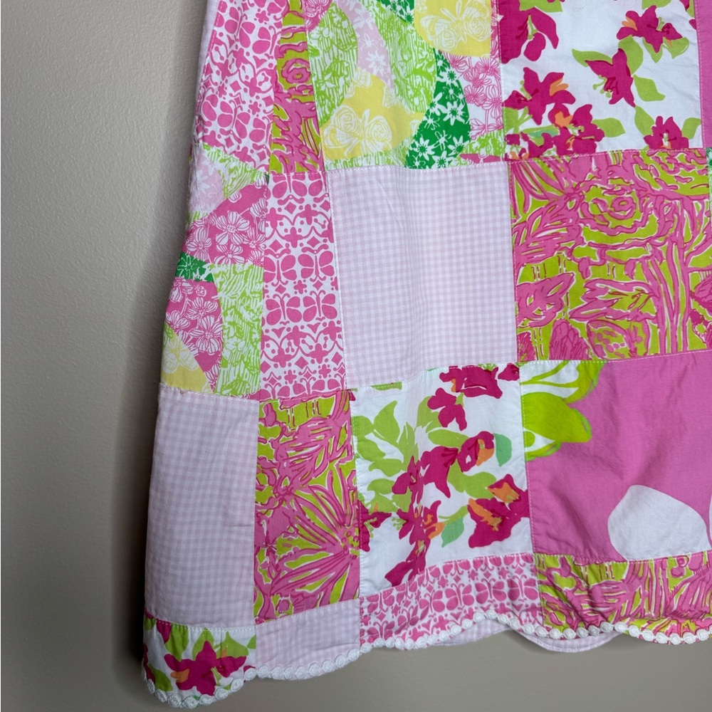 Lilly Pulitzer Pink and White Quilted Style Mini Skirt - Picture 4 of 16